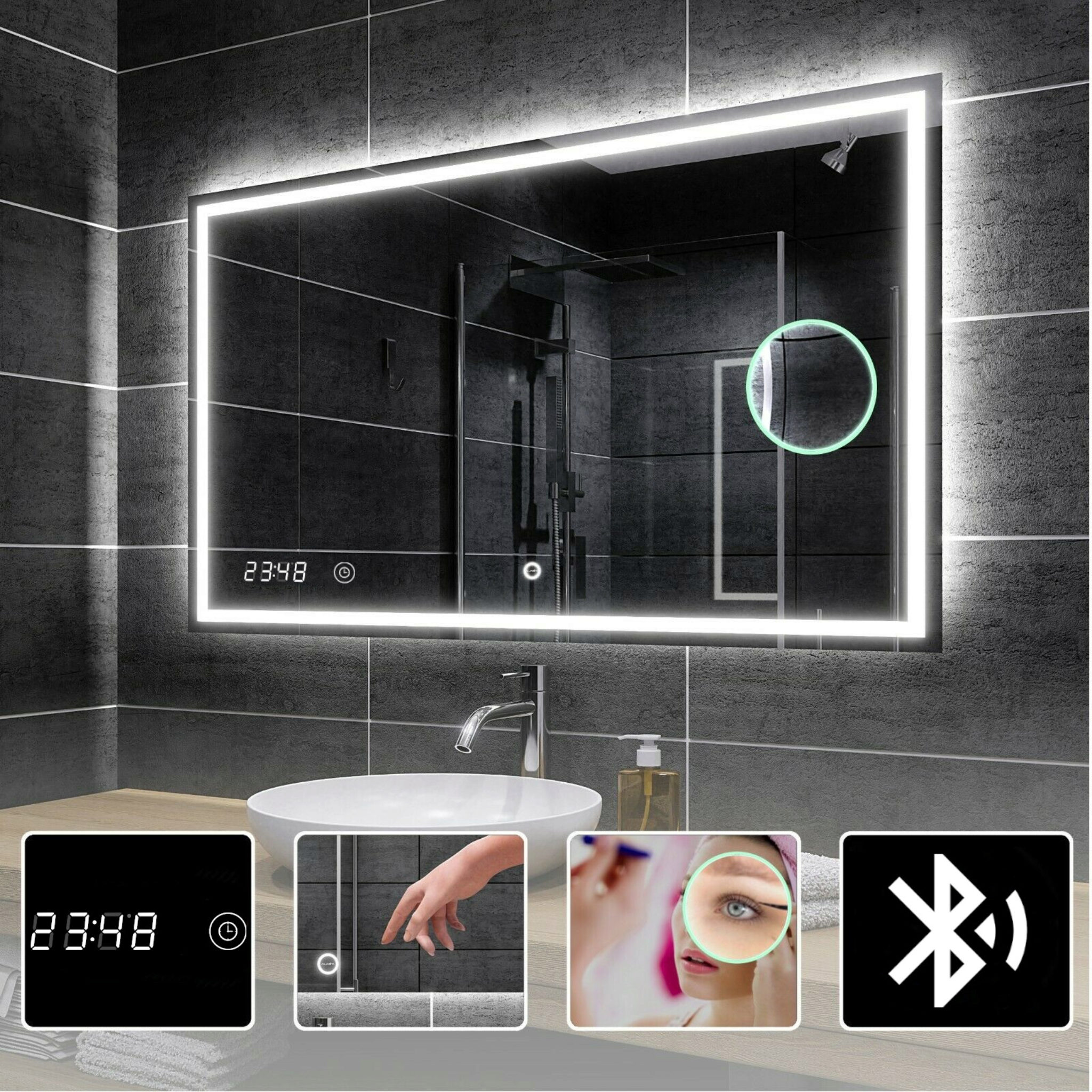 Haceka sélection Miroir 1155995-pour marcher dans les douches